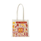 USC Trojans Julia Gash Coliseum Slim Tote Natural Canvas